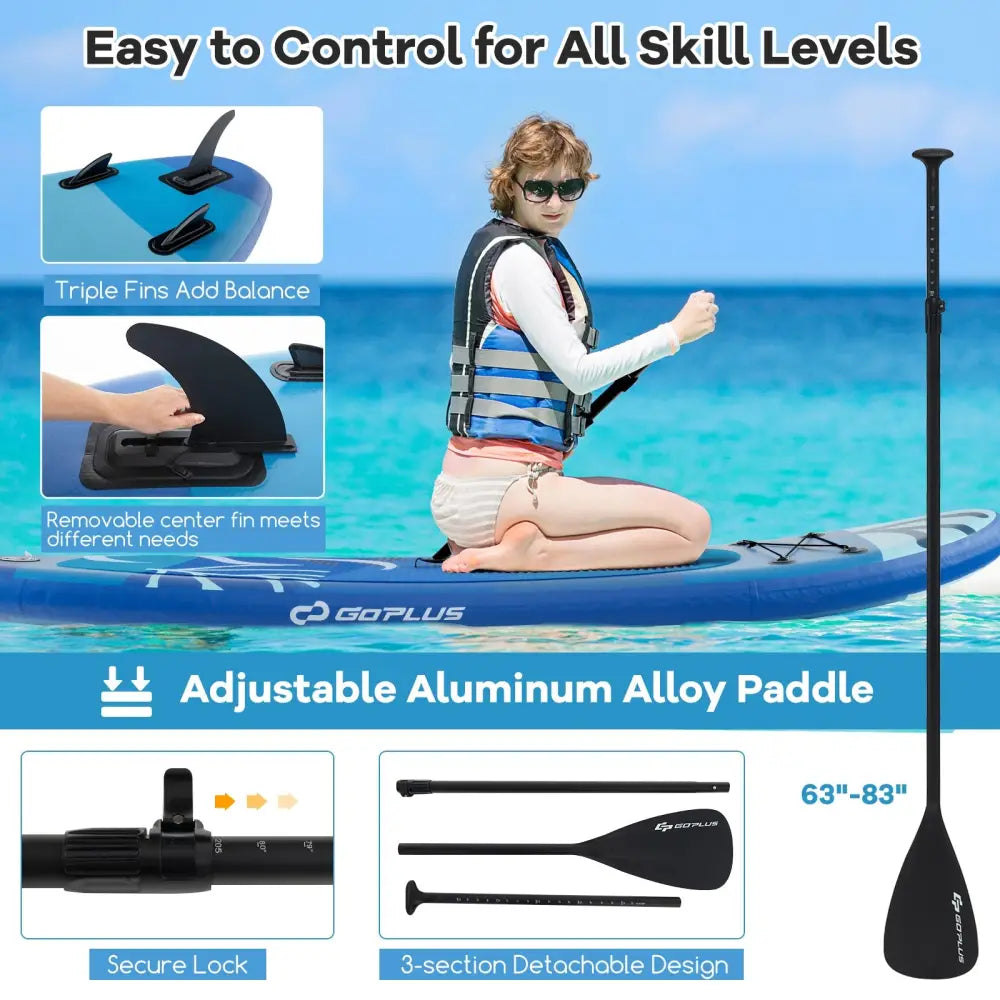 Inflatable Stand Up Paddle Board Sup Board with Premium SUP Accessories-L - Surfing