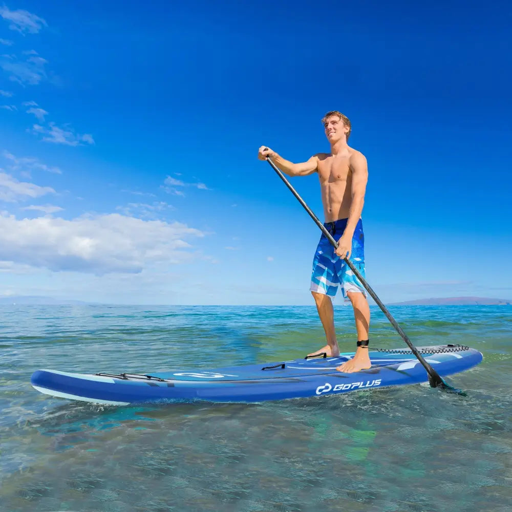 Inflatable Stand Up Paddle Board Sup Board with Premium SUP Accessories-S - Blue - Surfing