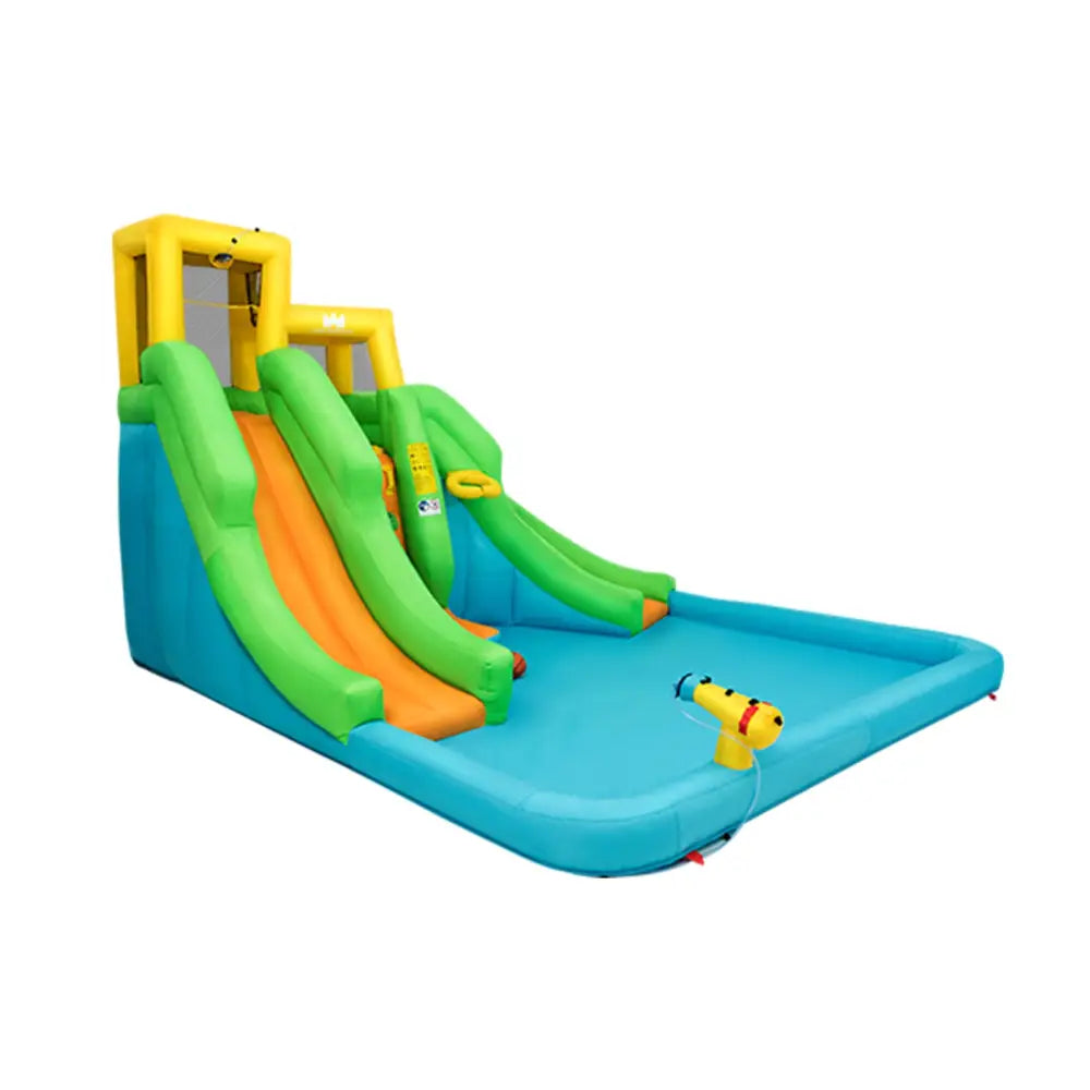 Inflatable Water Park Bounce House with Climbing Wall - Inflatable Water Slides
