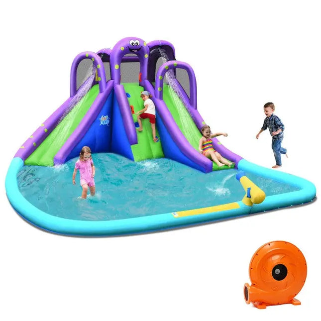 Inflatable Water Park Mighty Bounce House with Pool - Inflatable Water Slides