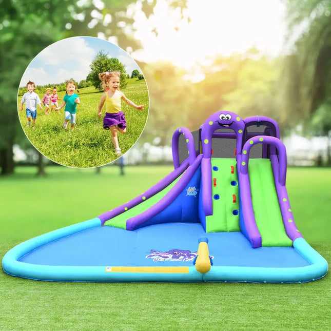 Inflatable Water Park Mighty Bounce House with Pool - Inflatable Water Slides