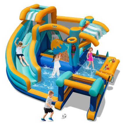 Inflatable Water Slide Bounce House Kids Jump Castle with Water Cannon - Inflatable Water Slides