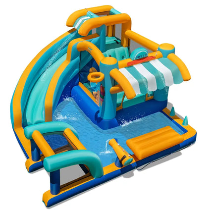Inflatable Water Slide Bounce House Kids Jump Castle with Water Cannon - Inflatable Water Slides