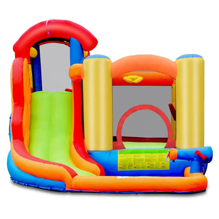 Inflatable Water Slide Bounce House with Pool and Cannon Without Blower - Inflatable Water Slides
