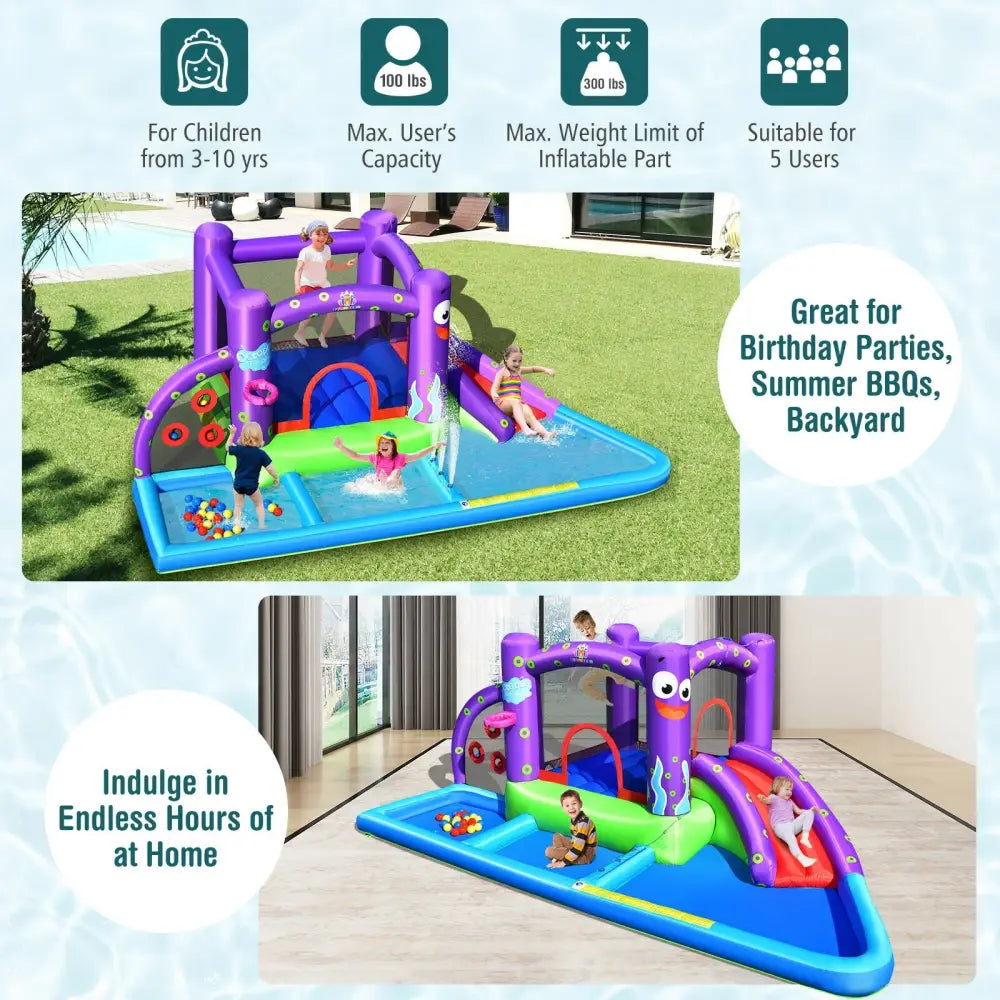 Inflatable Water Slide Castle without Blower - Inflatable Water Slides