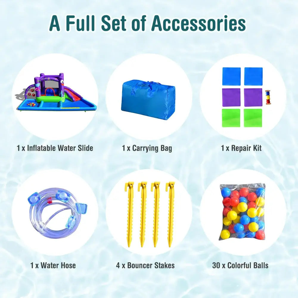 Inflatable Water Slide Castle without Blower - Inflatable Water Slides