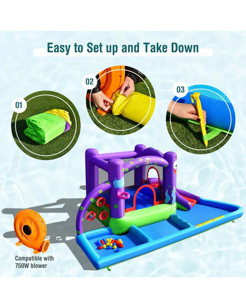 Inflatable Water Slide Castle without Blower - Inflatable Water Slides
