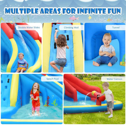 Inflatable Water Slide Crab Dual Slide Bounce House without Blower - Inflatable Water Slides