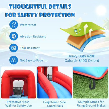 Inflatable Water Slide Crab Dual Slide Bounce House without Blower - Inflatable Water Slides
