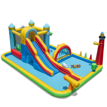 Inflatable Water Slide Giant Water Park with Long Slide Jumping Area - Inflatable Water Slides