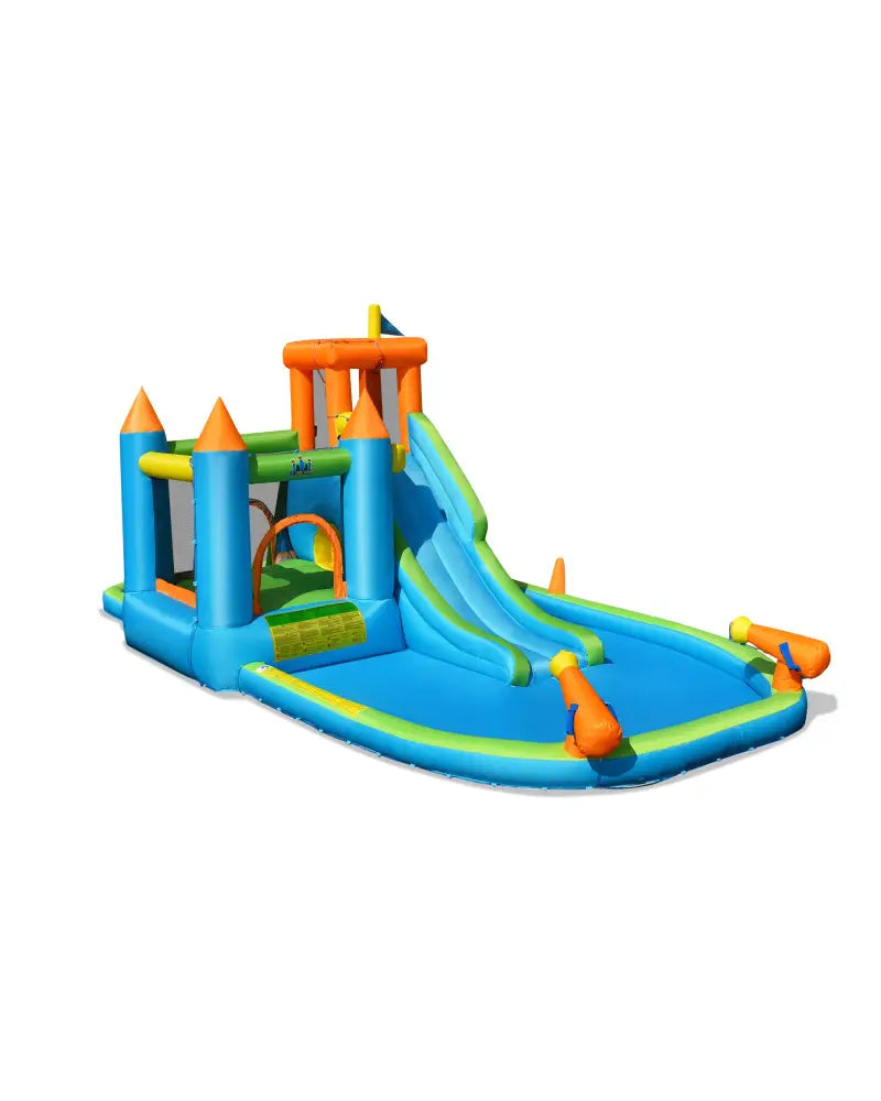 Inflatable Water Slide Kids Bounce House Splash Water Pool with Blower - Inflatable Water Slides