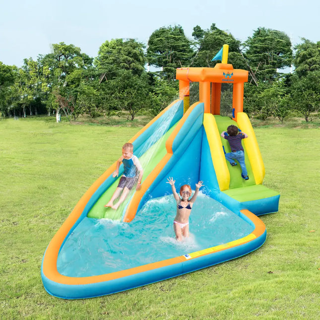 Inflatable Water Slide Kids Bounce House with 680W Blower - Inflatable Water Slides