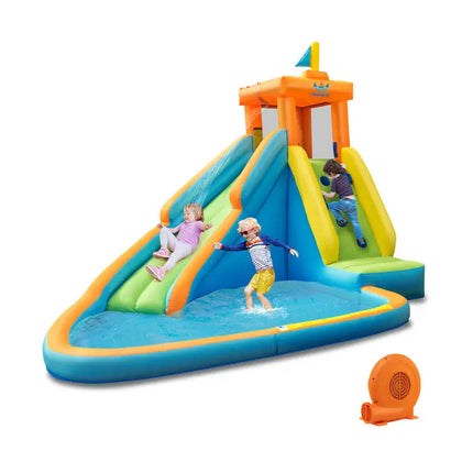 Inflatable Water Slide Kids Bounce House with 680W Blower - Inflatable Water Slides