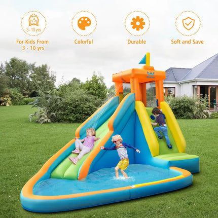 Inflatable Water Slide Kids Bounce House with 680W Blower - Inflatable Water Slides