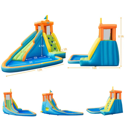 Inflatable Water Slide Kids Bounce House with 680W Blower - Inflatable Water Slides