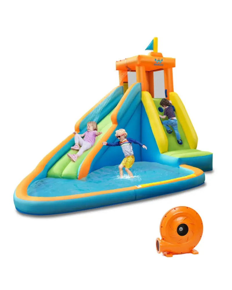 Inflatable Water Slide Kids Bounce House with 740W Blower - Inflatable Water Slides