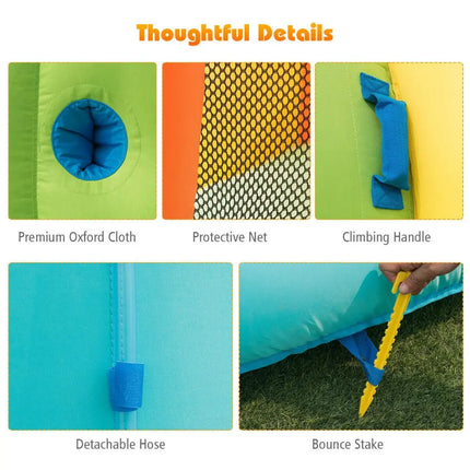 Inflatable Water Slide Kids Bounce House with 740W Blower - Inflatable Water Slides