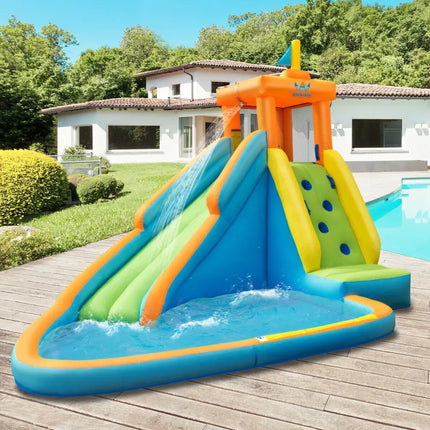 Inflatable Water Slide Kids Bounce House with 740W Blower - Inflatable Water Slides