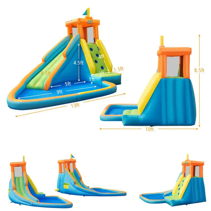 Inflatable Water Slide Kids Bounce House with 740W Blower - Inflatable Water Slides