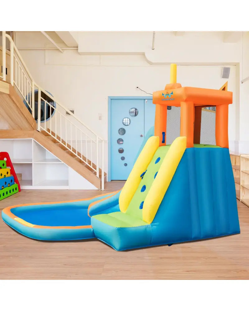 Inflatable Water Slide Kids Bounce House with 740W Blower - Inflatable Water Slides