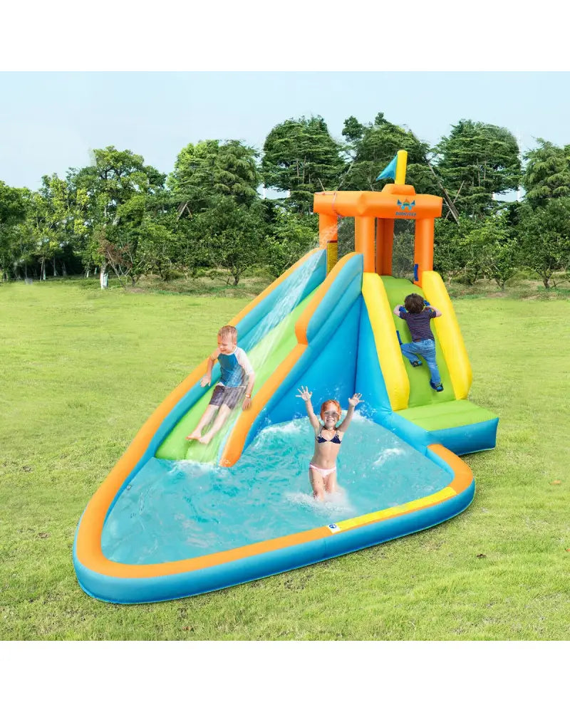 Inflatable Water Slide Kids Bounce House with 740W Blower - Inflatable Water Slides