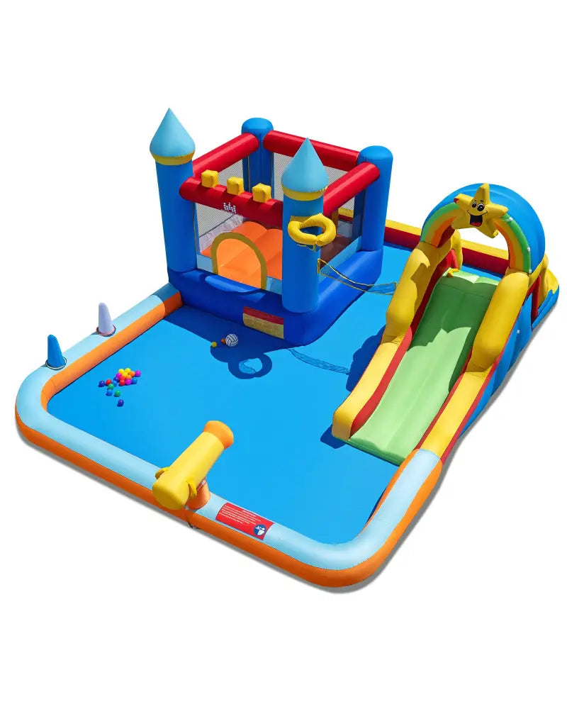 Inflatable Water Slide Park with Climbing Wall and Splash Pool - Inflatable Water Slides