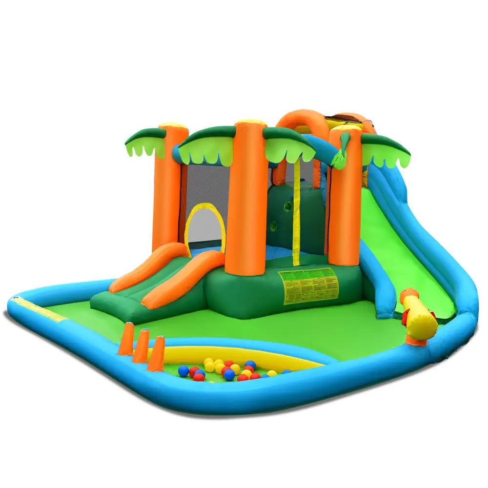 Inflatable Water Slide Park with Upgraded Handrail without Blower - Inflatable Water Slides