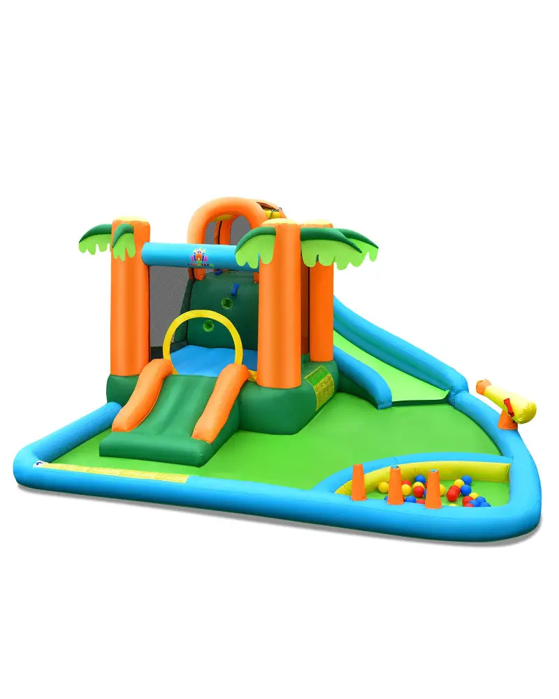 Inflatable Water Slide Park with Upgraded Handrail without Blower - Inflatable Water Slides