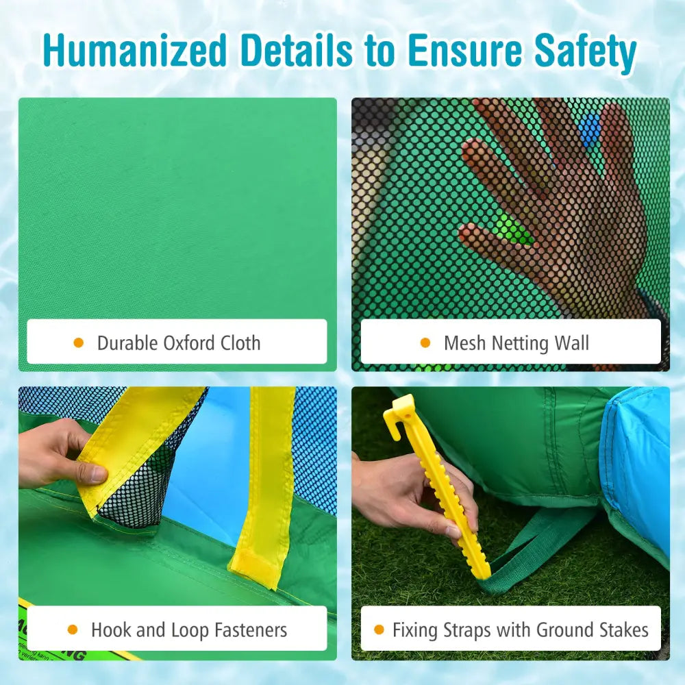 Inflatable Water Slide Park with Upgraded Handrail without Blower - Inflatable Water Slides