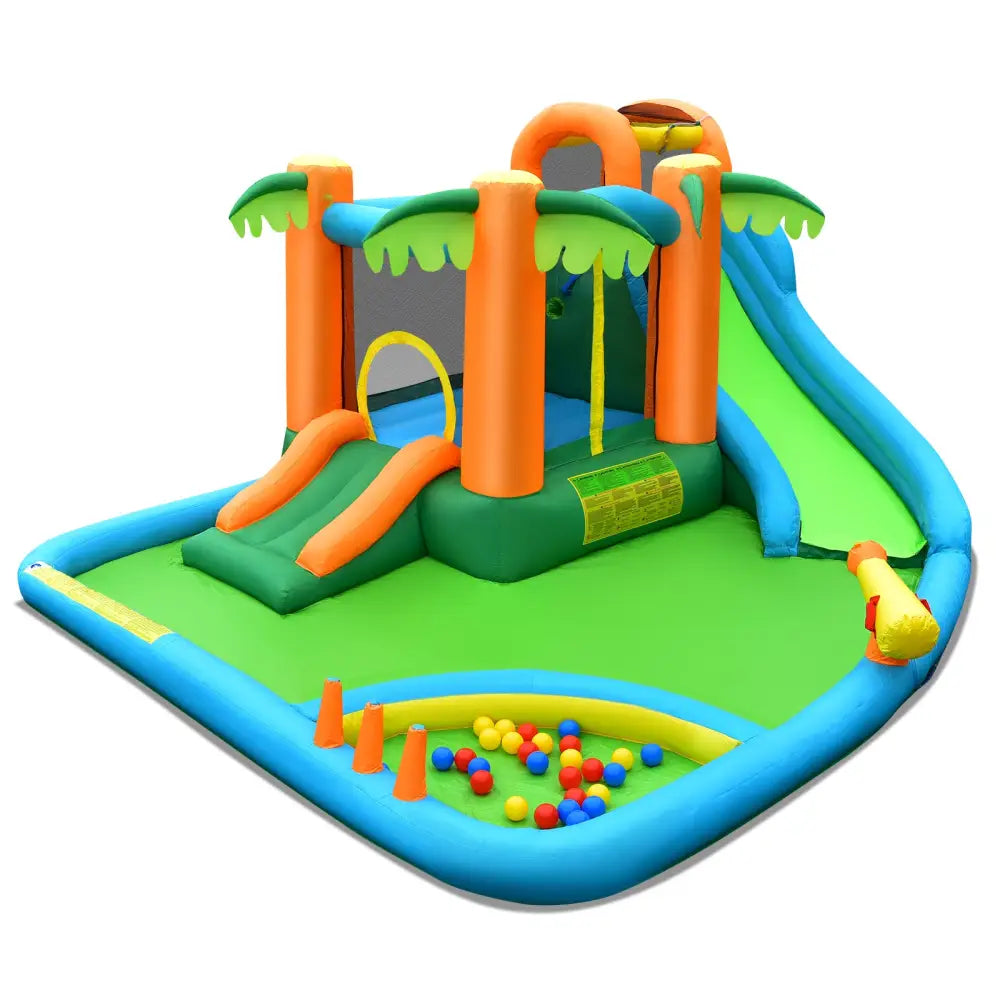 Inflatable Water Slide Park with Upgraded Handrail without Blower - Inflatable Water Slides