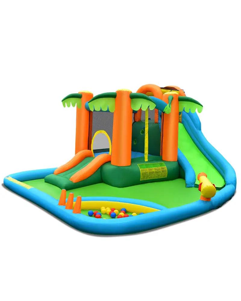 Inflatable Water Slide Park with Upgraded Handrail without Blower - Inflatable Water Slides
