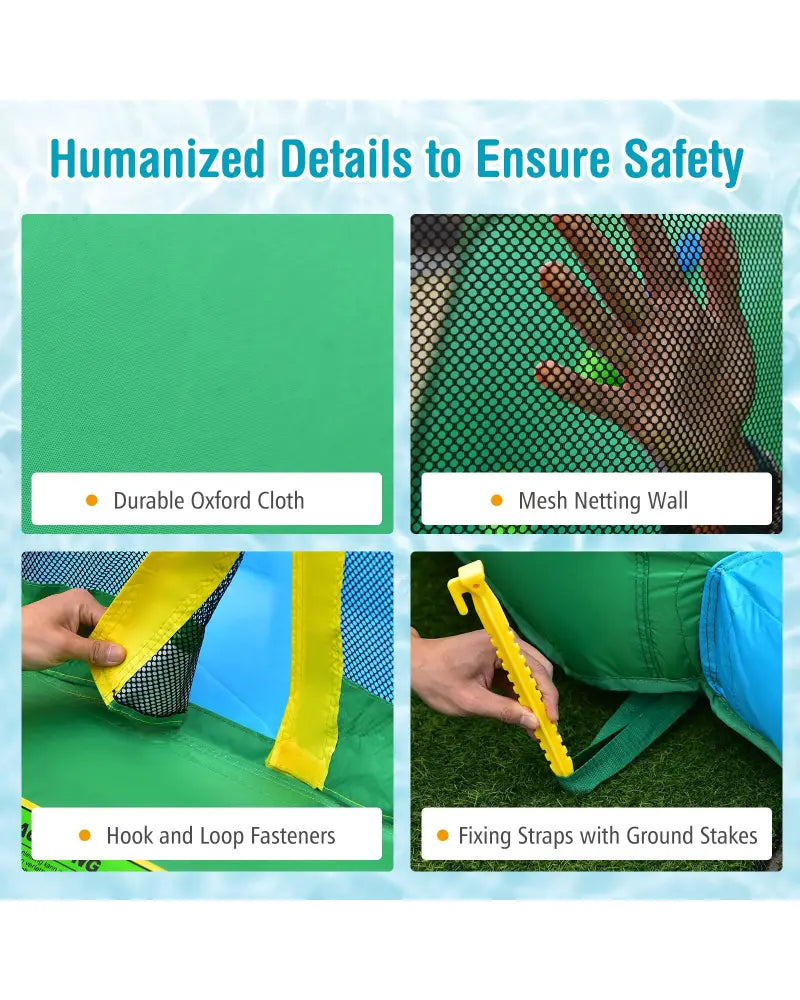 Inflatable Water Slide Park with Upgraded Handrail without Blower - Inflatable Water Slides