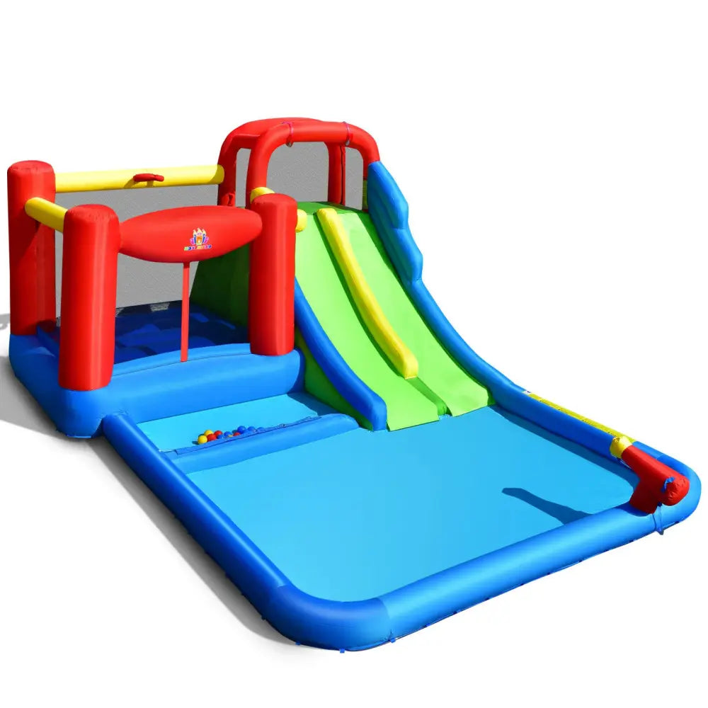 Inflatable Water Slide with Ocean Balls for Kids without Blower - Inflatable Water Slides