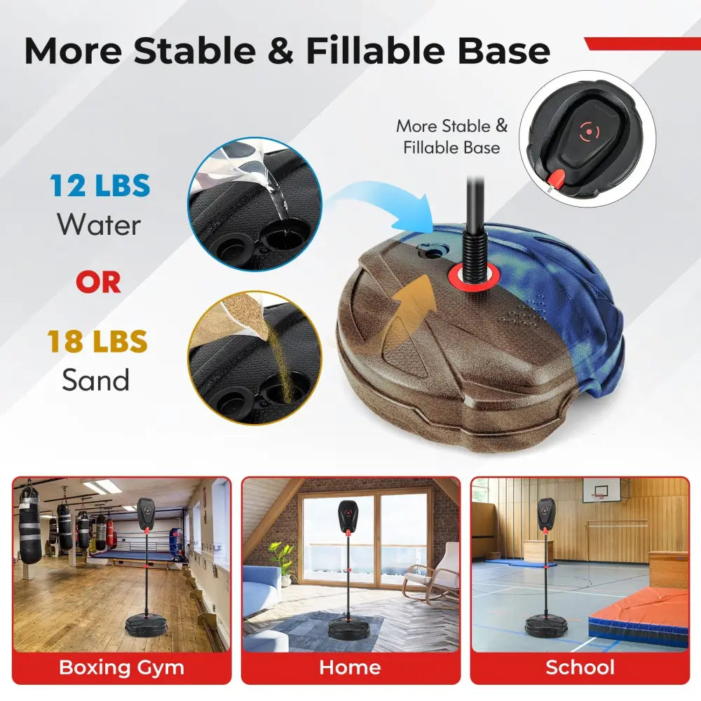 Inflation-Free Boxing set with Punching Bag and Boxing Gloves Quick Rebound Design for 5+ Years Old Kids - Boxing &
