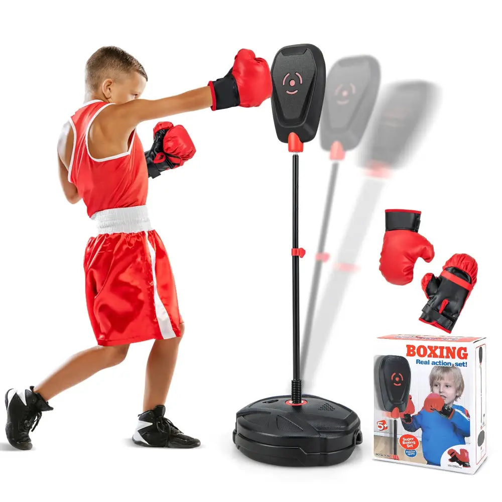 Inflation-Free Boxing set with Punching Bag and Boxing Gloves Quick Rebound Design for 5+ Years Old Kids - Boxing &