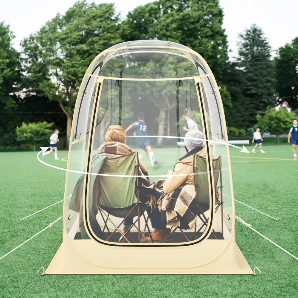 Instant Pop up Sports Tent with Carrying Bag and Floor Mat for 1-2/5-6 People-S - Tents