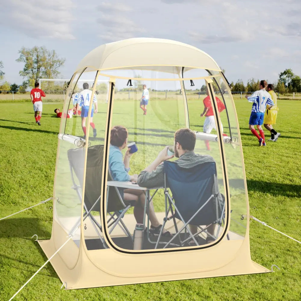 Instant Pop up Sports Tent with Carrying Bag and Floor Mat for 1-2/5-6 People-S - Tents