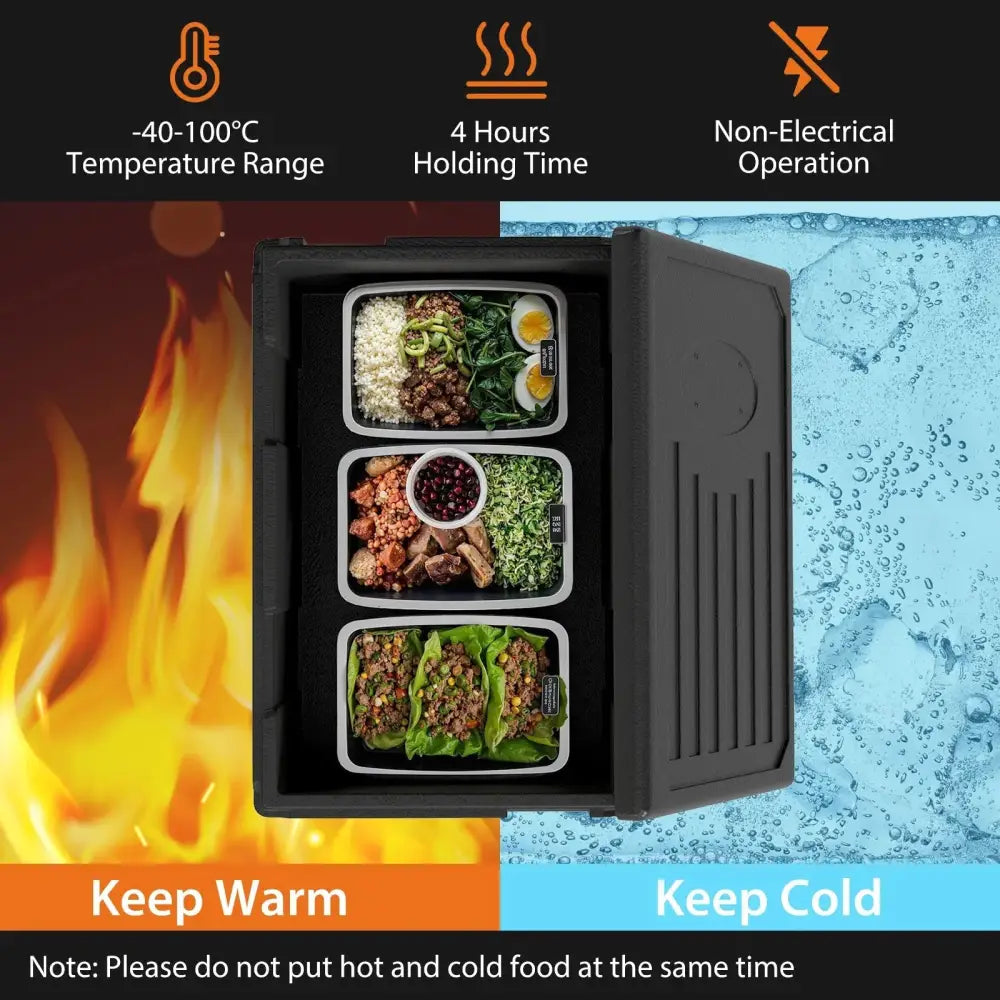 Insulated Food Pan Carrier 49 Qt Top Load Stackable Hot Box with Built-in Handles Costway