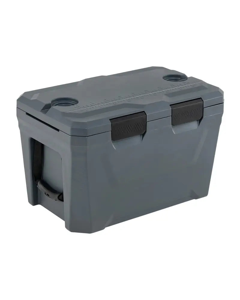 Insulated Portable Cooler Hard Shell Ice Chest with 2 Cup Holders Bottle Opener and Drain Plug-Gray - Gray - Coolers