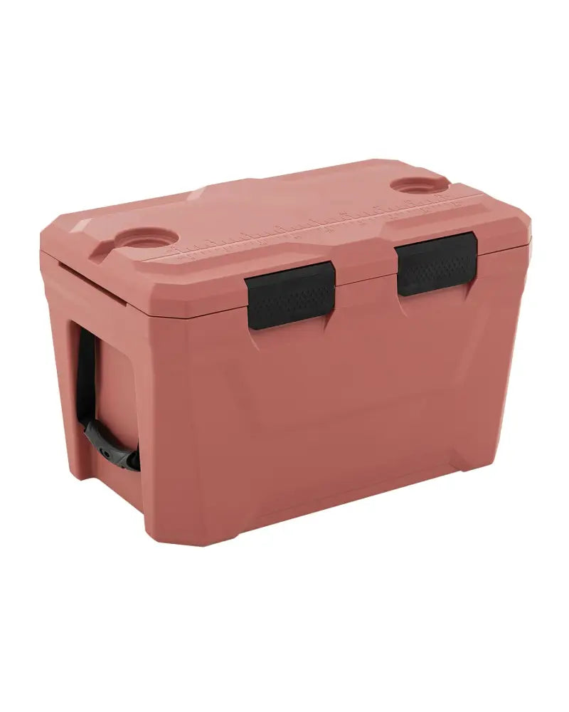 Insulated Portable Cooler Hard Shell Ice Chest with 2 Cup Holders Bottle Opener and Drain Plug-Pink - Pink - Coolers