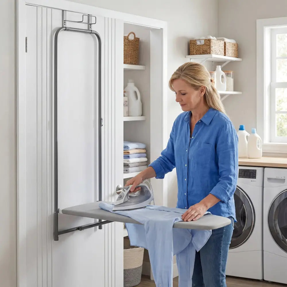 Ironing Board Space-Saving Metal Hanging Ironing Board-Gray - Gray - Dryers