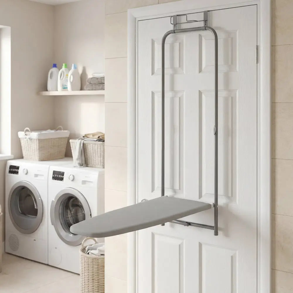 Ironing Board Space-Saving Metal Hanging Ironing Board-Gray - Gray - Dryers