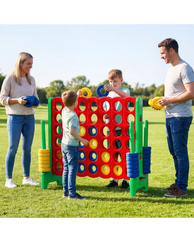 Jumbo 4-to-Score Game Set for Kids and Adults 3.5FT Tall by 4FT Wide Oversized Family Fun Game-Green - Green - Lawn