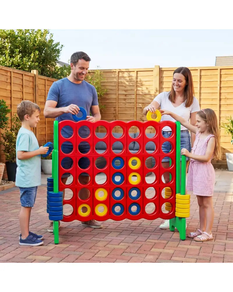 Jumbo 4-to-Score Game Set for Kids and Adults 3.5FT Tall by 4FT Wide Oversized Family Fun Game-Green - Green - Lawn