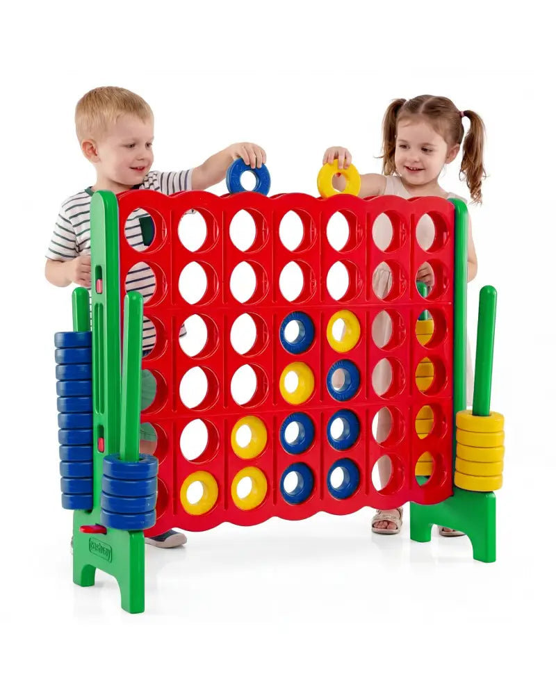 Jumbo 4-to-Score Game Set for Kids and Adults 3.5FT Tall by 4FT Wide Oversized Family Fun Game-Green - Green - Lawn
