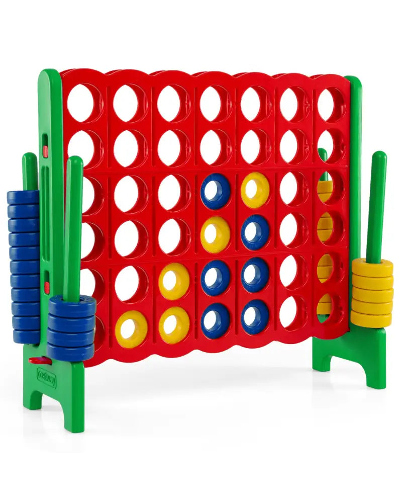Jumbo 4-to-Score Game Set for Kids and Adults 3.5FT Tall by 4FT Wide Oversized Family Fun Game-Green - Green - Lawn