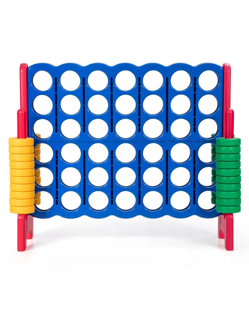 Jumbo 4-to-Score Giant Game Set with 42 Jumbo Rings and Quick-Release Slider-Red - Red - Lawn Games