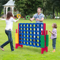 Jumbo 4-to-Score Giant Game Set with 42 Jumbo Rings and Quick-Release Slider-Red - Red - Lawn Games