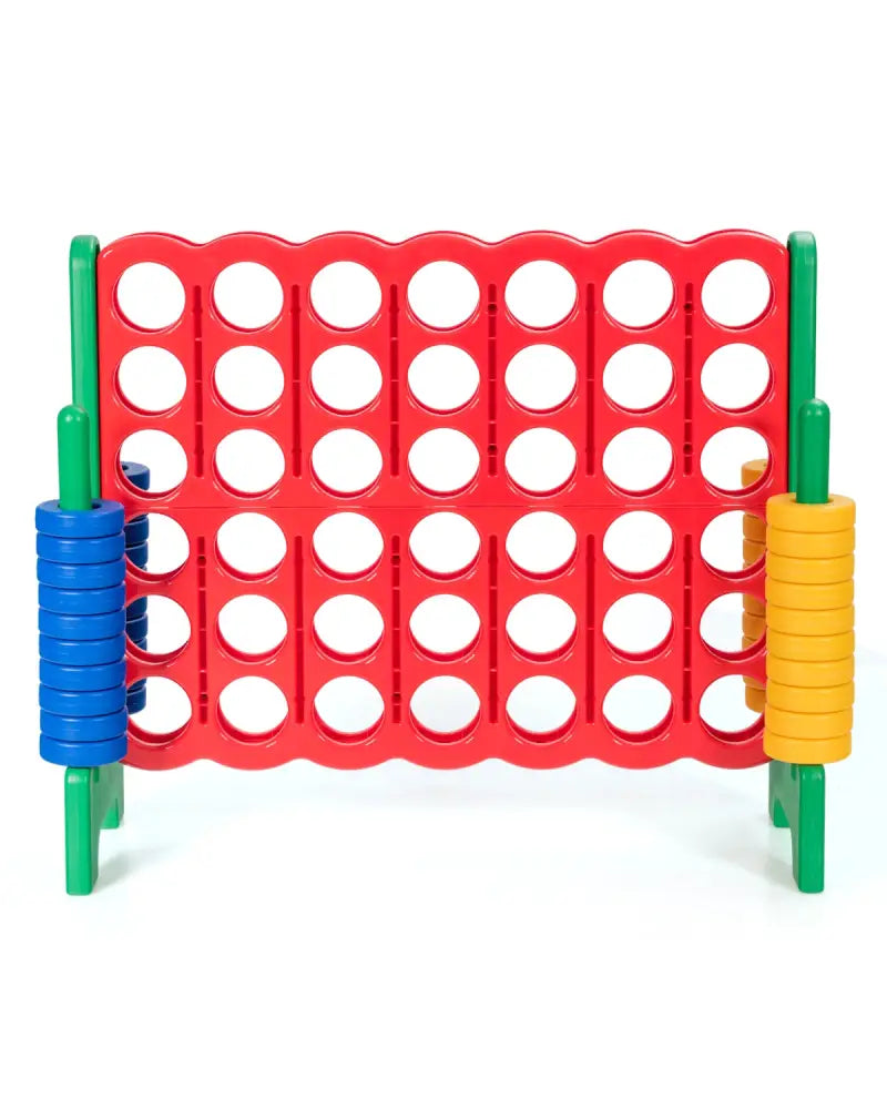 Jumbo 4-to-Score Giant Game Set with 42 Jumbo Rings and Quick-Release Slider-Green - Green - Lawn Games