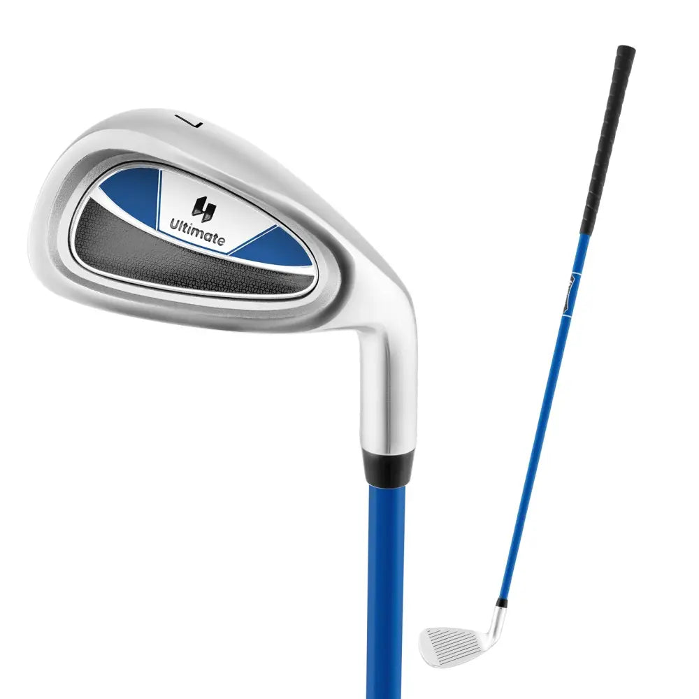 Junior #7 Iron for Kids with Fiberglass Shaft and Headcover-Blue - Blue - Golf